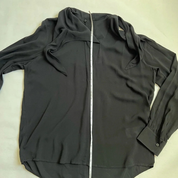 Ya Ya Womens Draped Bow Neck Long Sleeve Top Blouse Black Size US6 / S NWT - Picture 5 of 12